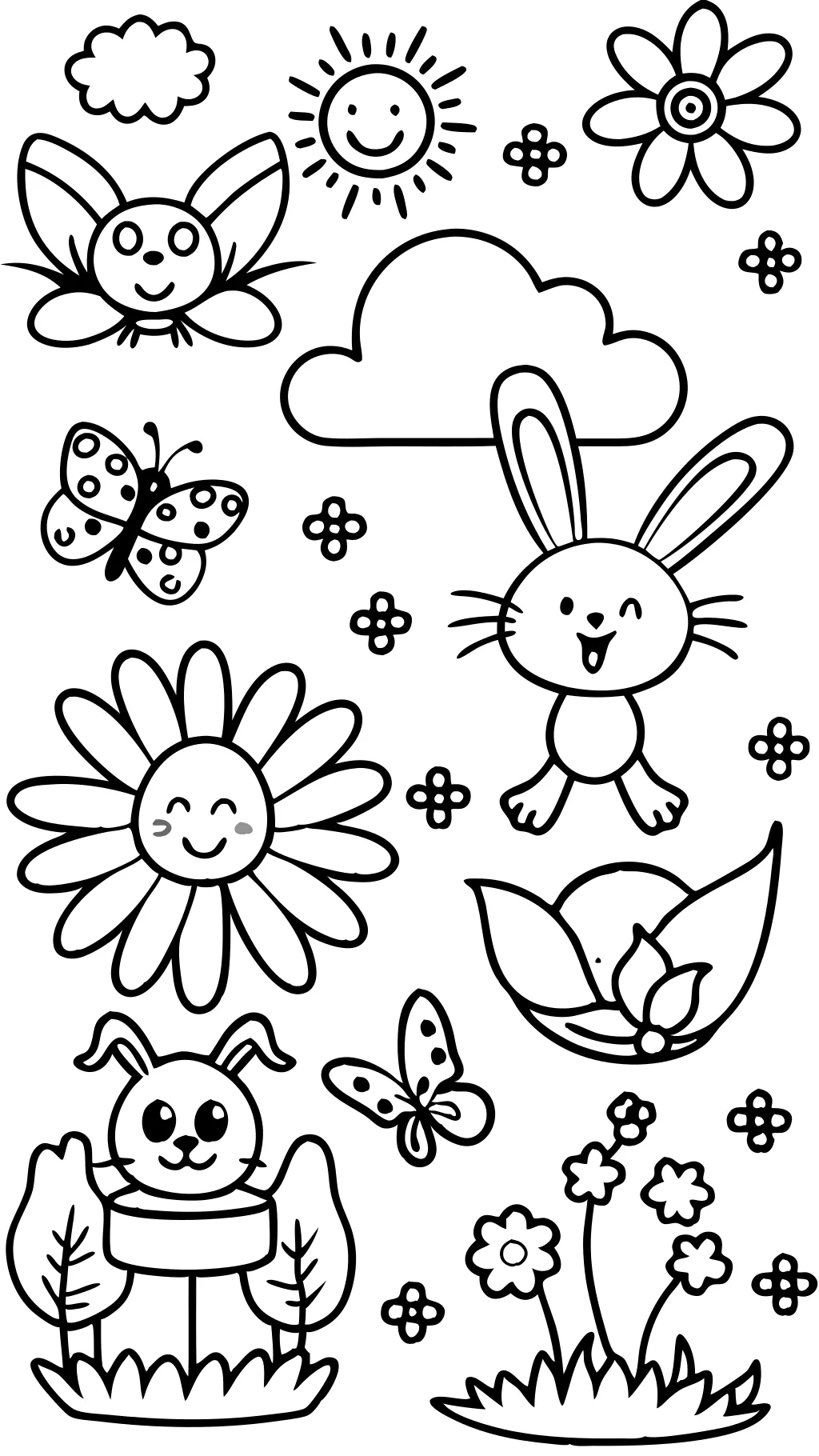 coloriages préscolaires de printemps